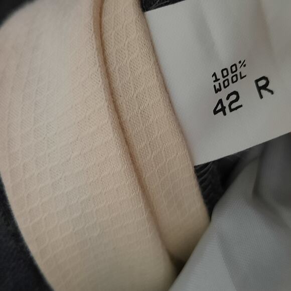 Jos A Bank Wool Dress Pants 42x30 Charcoal Flat Front USA Made Men’s Trousers - Picture 6 of 6